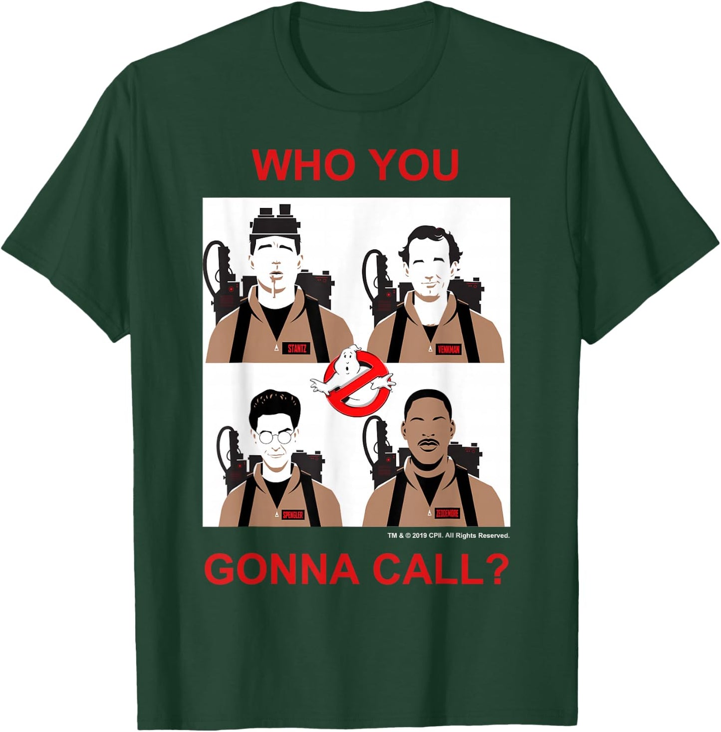 Ghostbusters Who You Gonna Call Group Shot Panels T-Shirt - T-Shirt | Forest