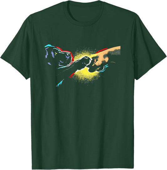 Fist Paw Bump - Dog Human Friendship Hooman Best Friend T-Shirt - T-Shirt | Forest