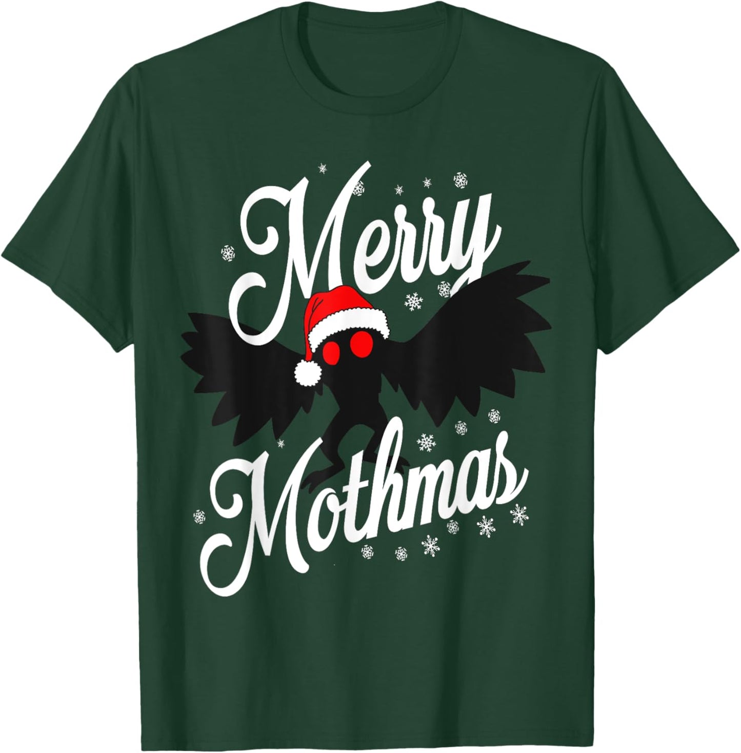 Merry Mothmas Santa Mothman Cute Mothman Christmas Pajama T-Shirt - T-Shirt | Forest
