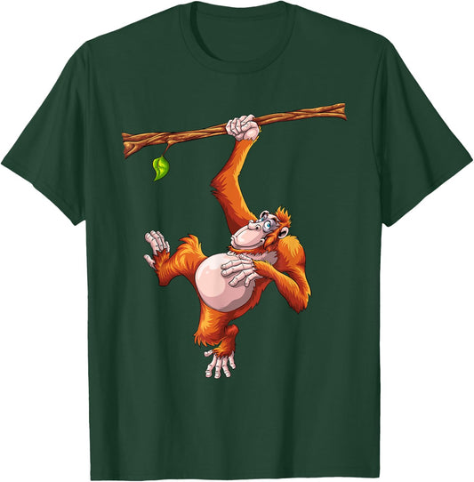Cool Orangutan Art Women Kids Orangutan Apes Lover T-Shirt - T-Shirt | Forest
