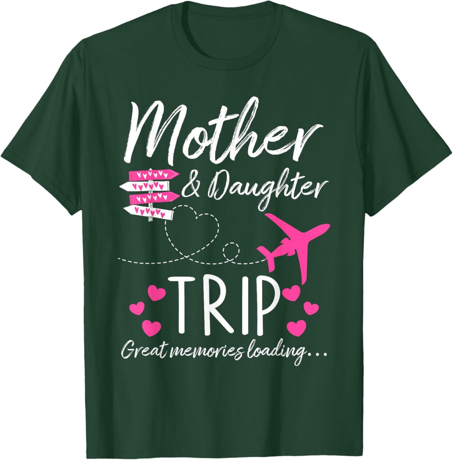 Funny Matching Mother Daughter Cruise Trip Outfits Black Modern Print Letter Print Cruise Vacation T-Shirt - T-Shirt | Forest