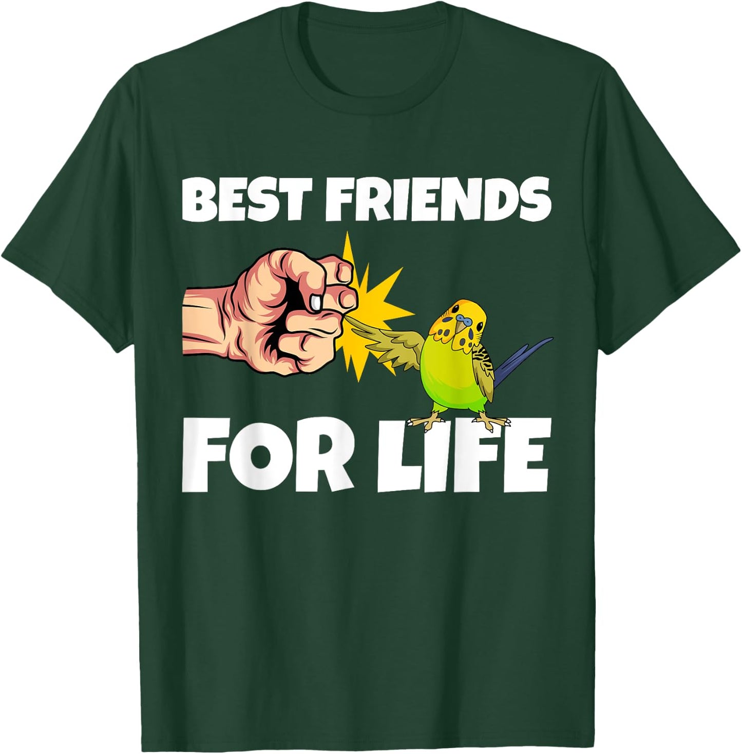 Budgie Best Friends for Life Parakeet Budgerigar Gift T-Shirt - T-Shirt | Forest