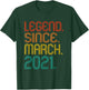 Legend Since March 2021 Vintage 2021 Birthday Idea Men Women T-Shirt - T-Shirt | Forest