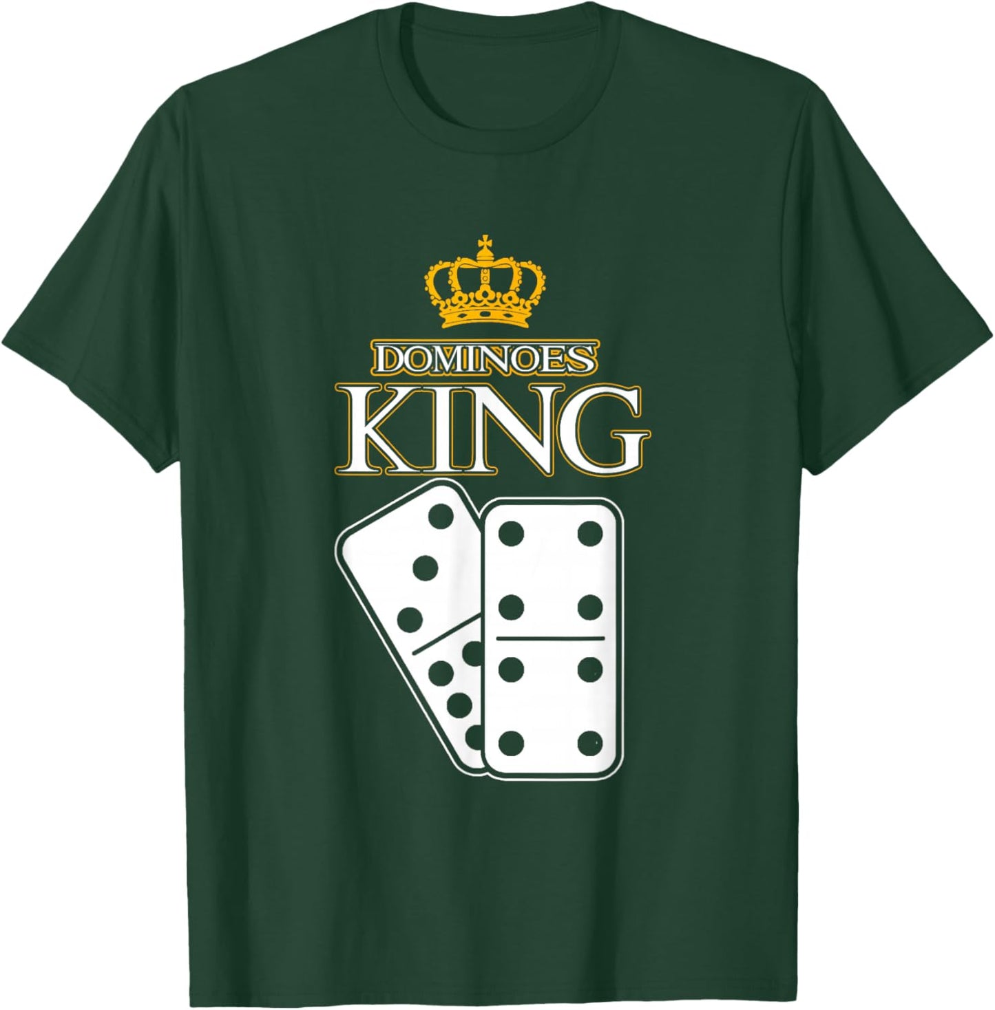 Dominoes King | Domino Bones | Dominoes Player T-Shirt - T-Shirt | Forest