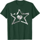 Silver Star Heart T-Shirt - T-Shirt | Forest