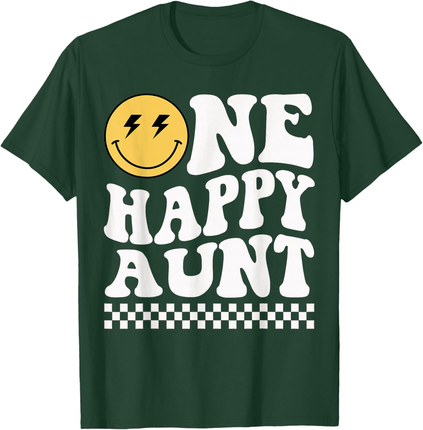 One Happy Dude Aunt 1st Birthday Family Matching T-Shirt - T-Shirt | Forest