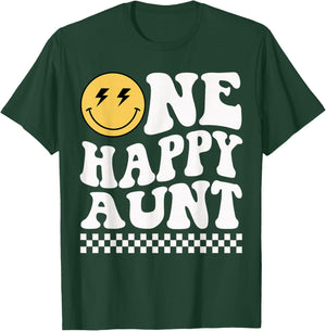 One Happy Dude Aunt 1st Birthday Family Matching T-Shirt - T-Shirt | Forest