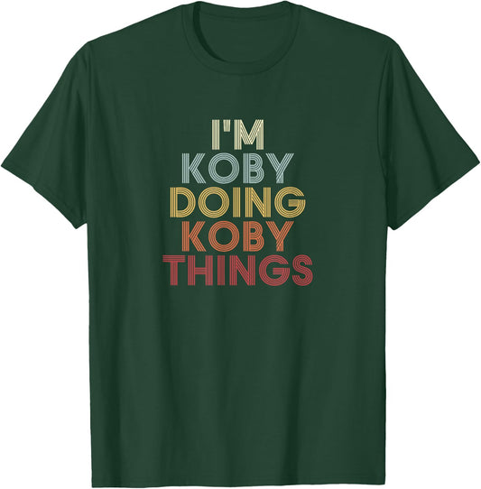 Koby Name Koby Personalized Name First Given T-Shirt - T-Shirt | Forest