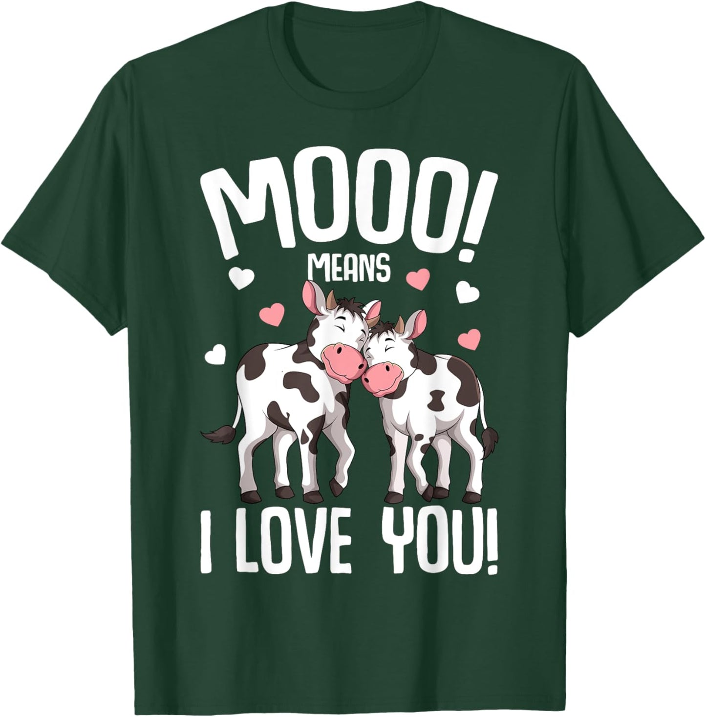 Cow Moo Women Kids Girls T-Shirt - T-Shirt | Forest