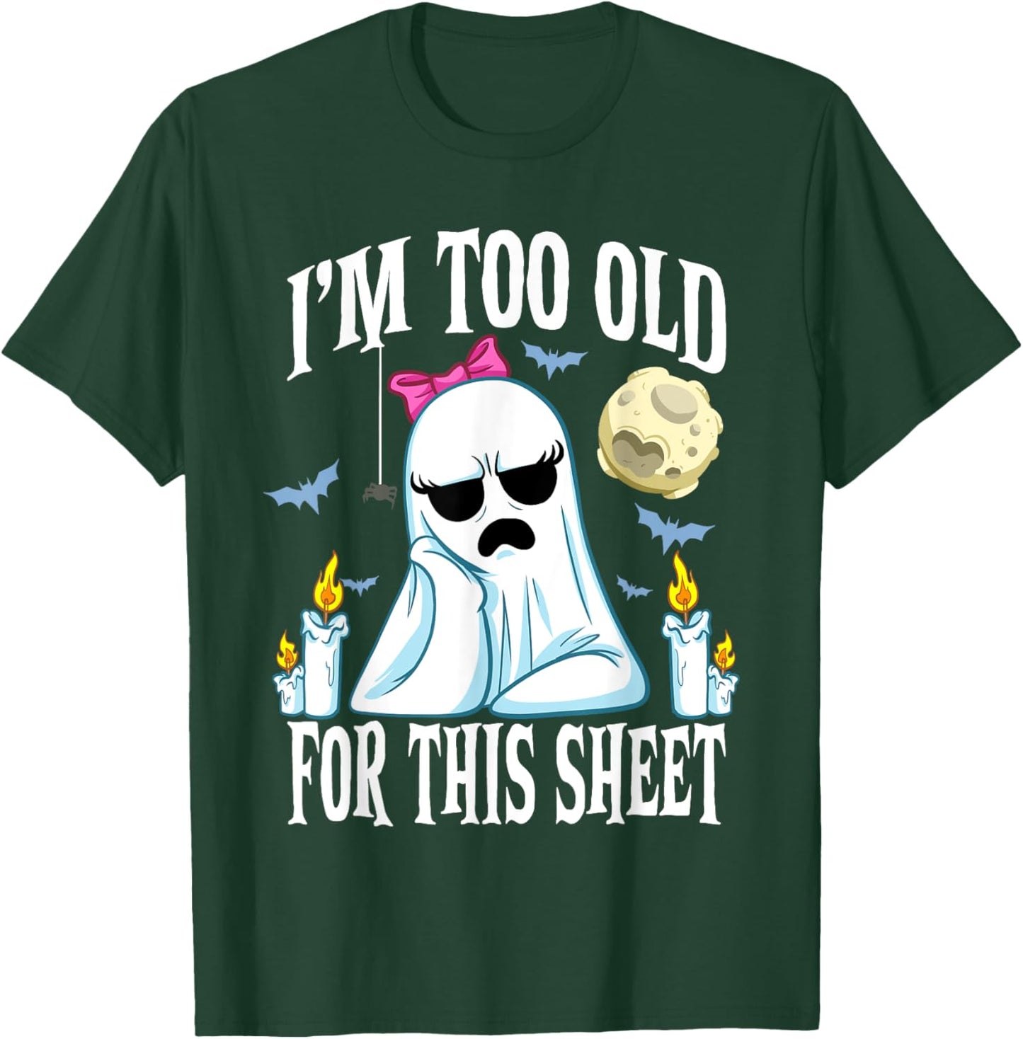 Funny Halloween Ghost Face Costume Adult T-Shirt - T-Shirt | Forest