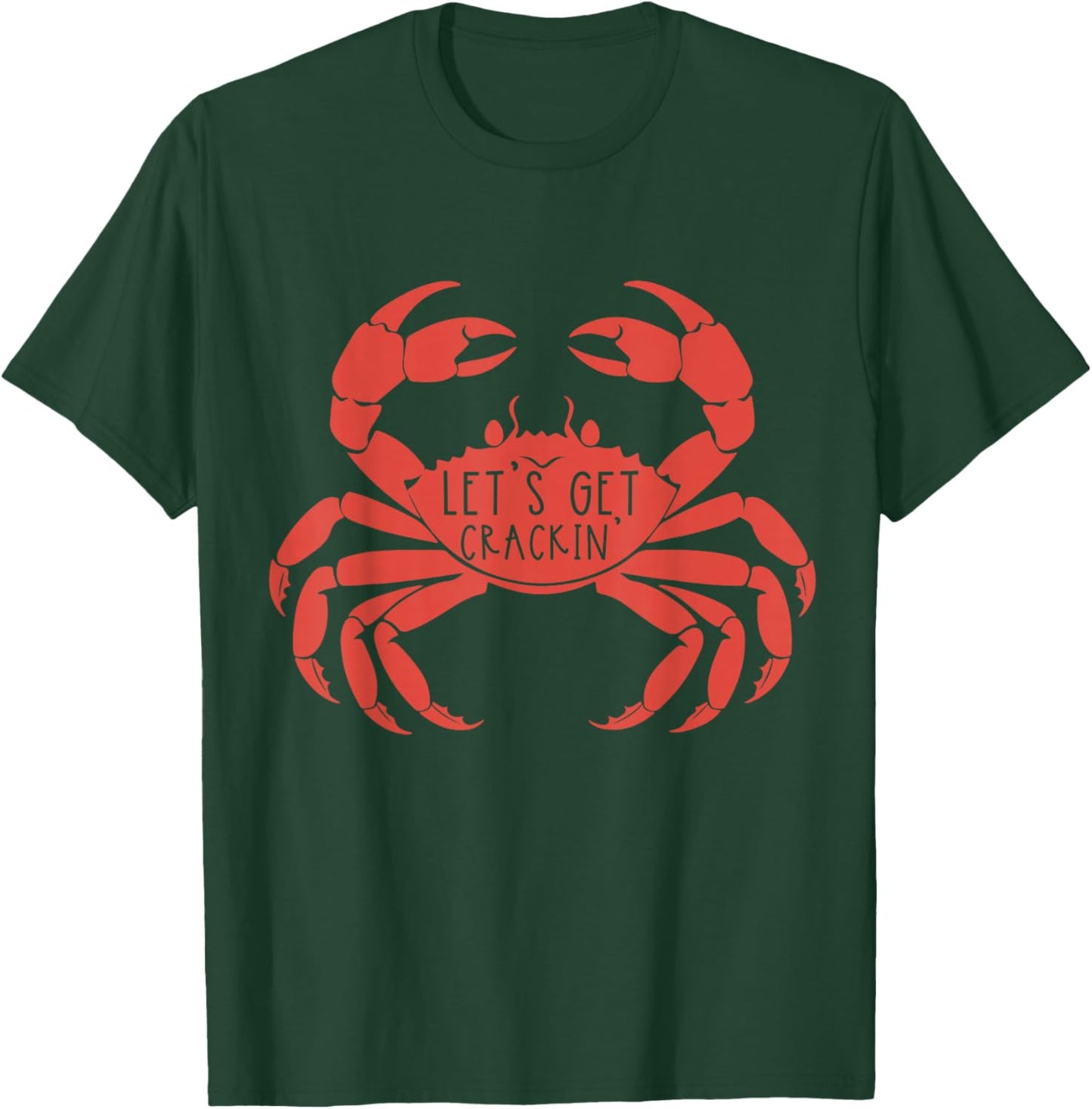 Funny Crab Eating Red Crab Lover Seafood Foodie Crabbing T-Shirt - T-Shirt | Forest