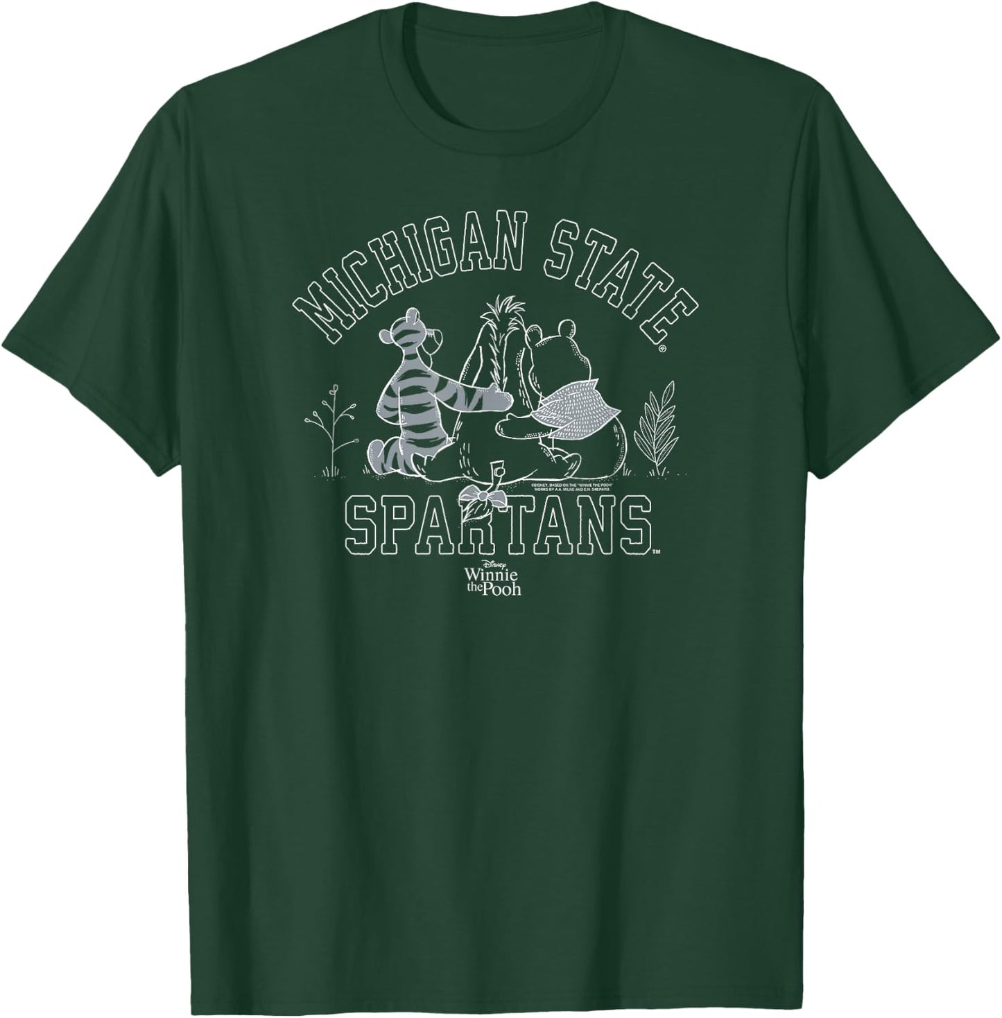 Michigan State Spartans Winnie The Pooh and Friends T-Shirt - T-Shirt | Forest