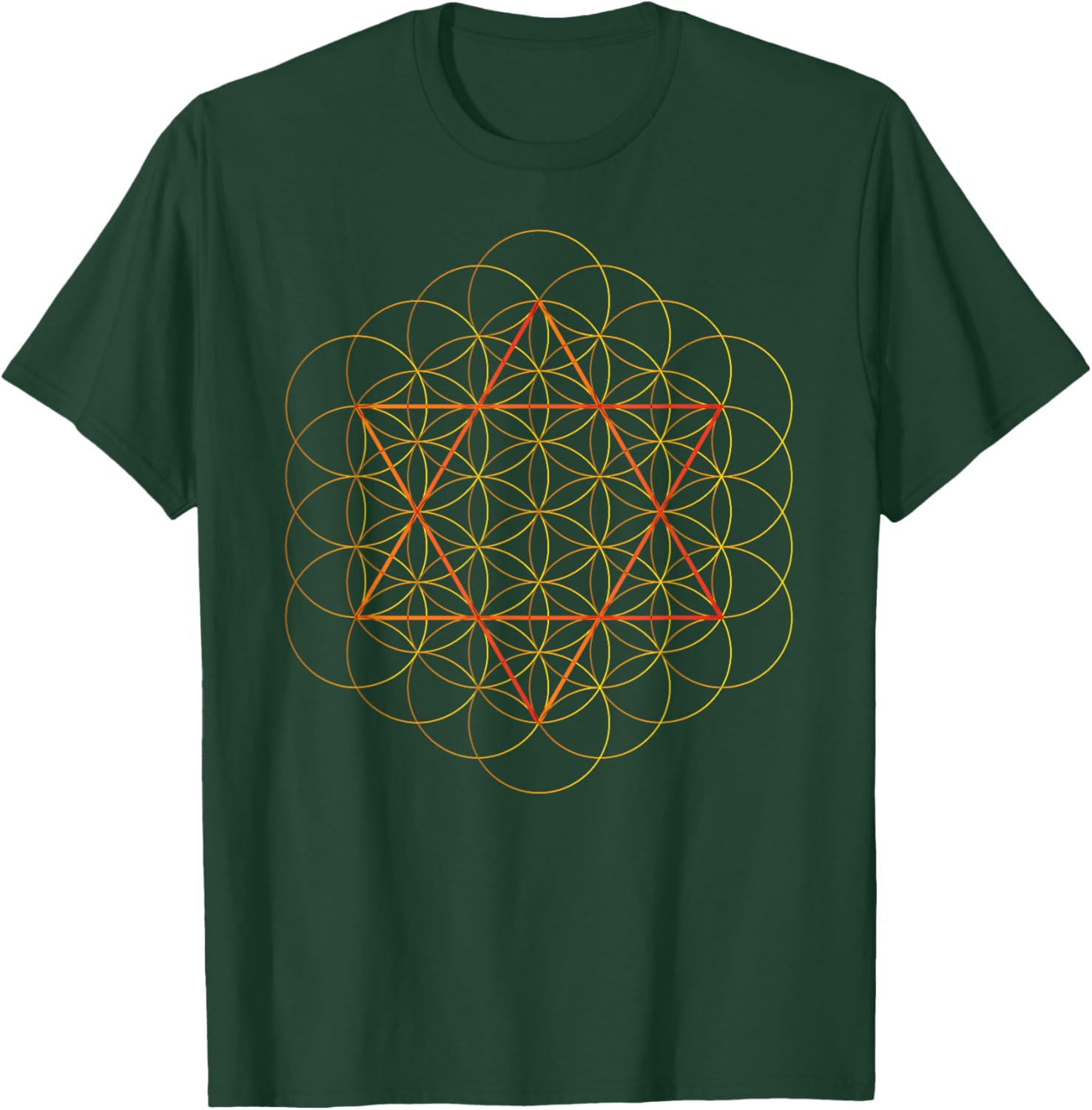 Sacred Geometry ArtFlower Of Life David Star T-Shirt - T-Shirt | Forest