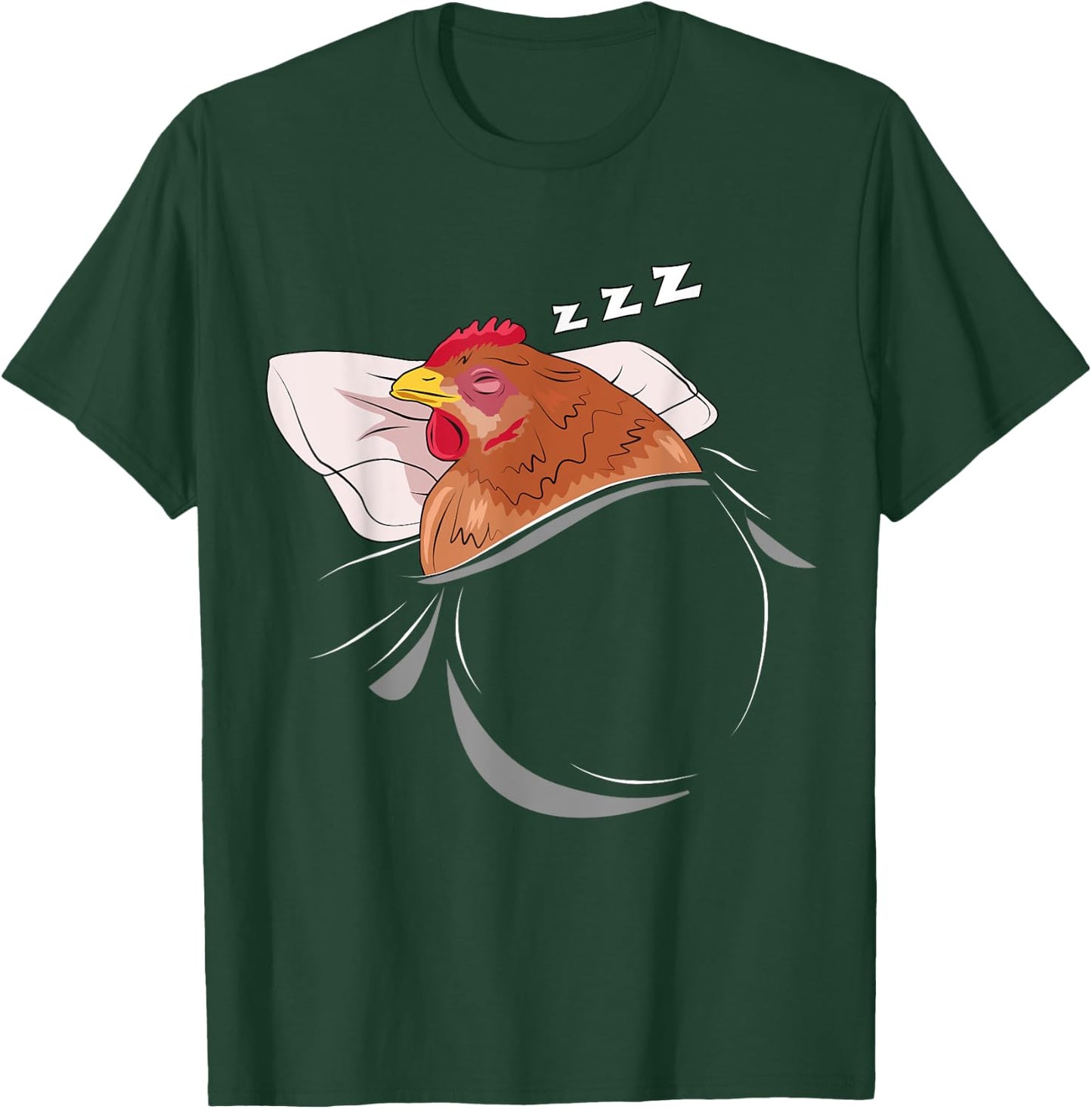 Chicken Sleeping Pajamas Nap PJs Outfit Farmer Gift Chicken T-Shirt - T-Shirt | Forest