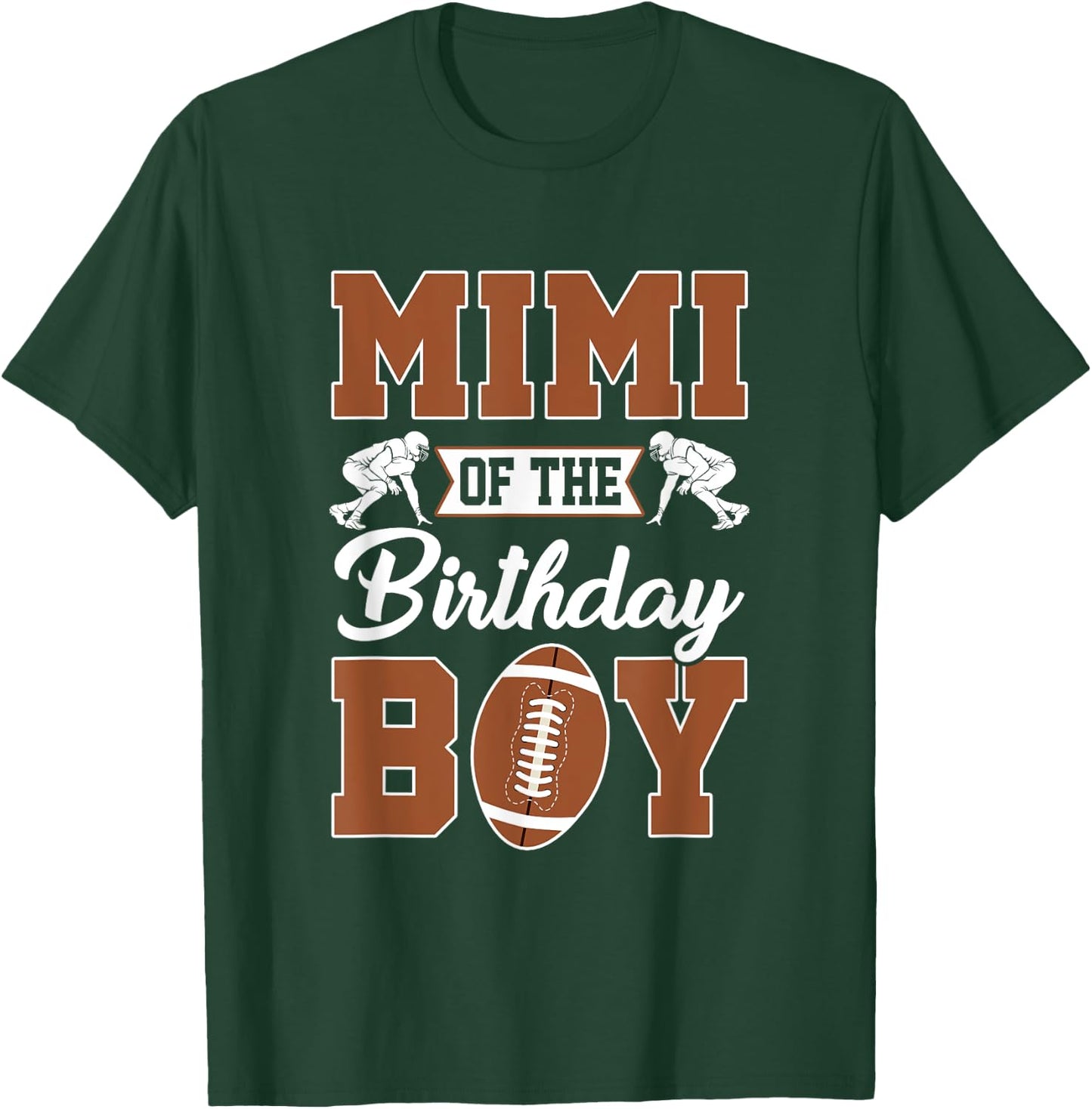 Mimi Of The Birthday Boy Football Party Family Matching T-Shirt - T-Shirt | Forest