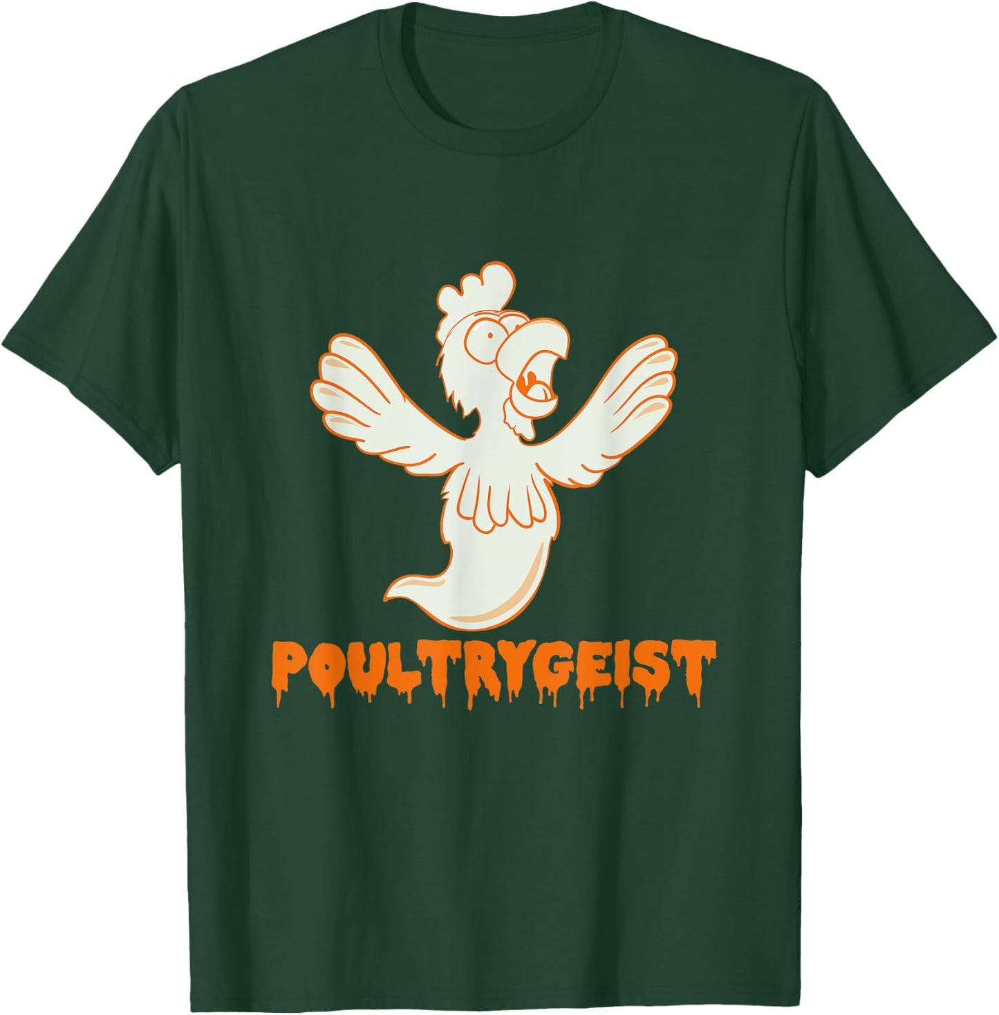 Poultrygeist Funny Chicken Ghost Pun T-Shirt - T-Shirt | Forest