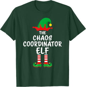 The Chaos Coordinator Elf Matching Family Christmas T-Shirt - T-Shirt | Forest
