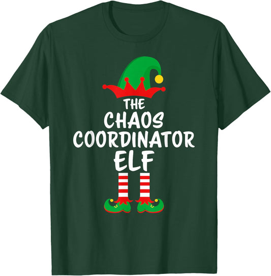 The Chaos Coordinator Elf Matching Family Christmas T-Shirt - T-Shirt | Forest