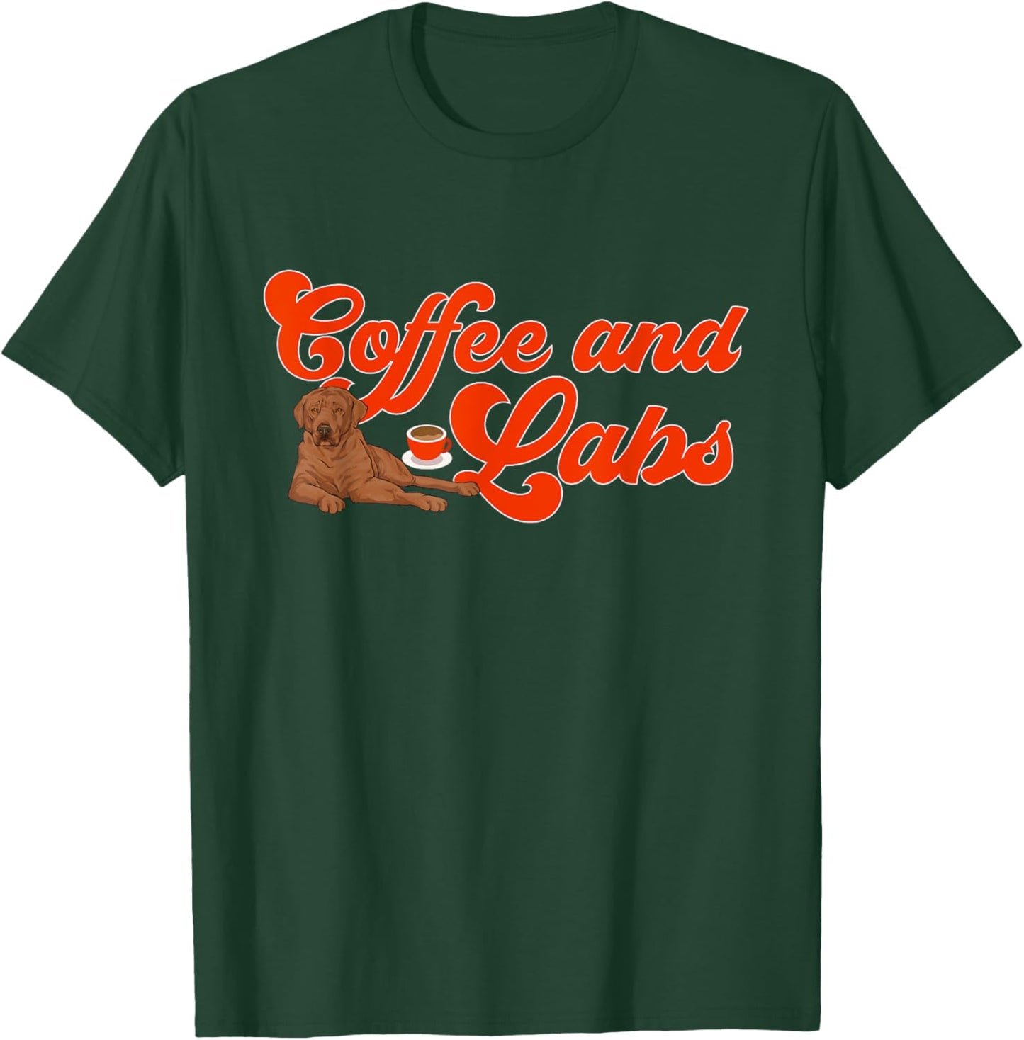 Fox Red Labrador Retriever Coffee Foxred Lab T-Shirt - T-Shirt | Forest