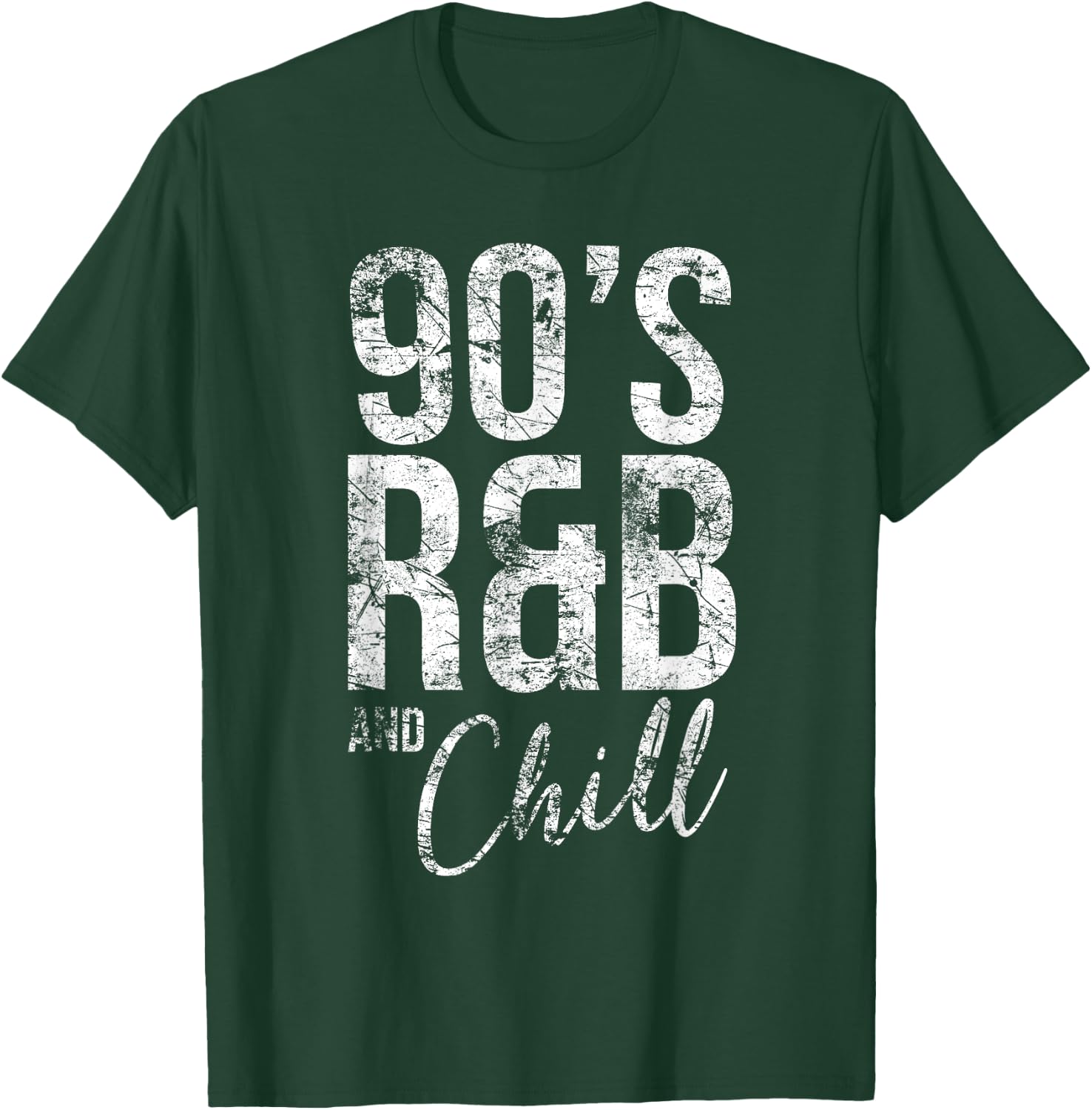 Vintage Retro Cool I Love 90's R&B & Chill R&B Music Lovers T-Shirt - T-Shirt | Forest