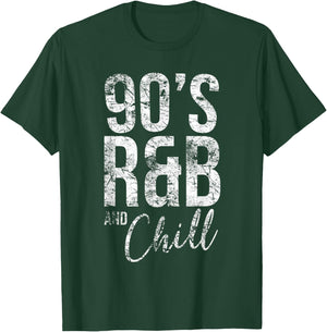 Vintage Retro Cool I Love 90's R&B & Chill R&B Music Lovers T-Shirt - T-Shirt | Forest