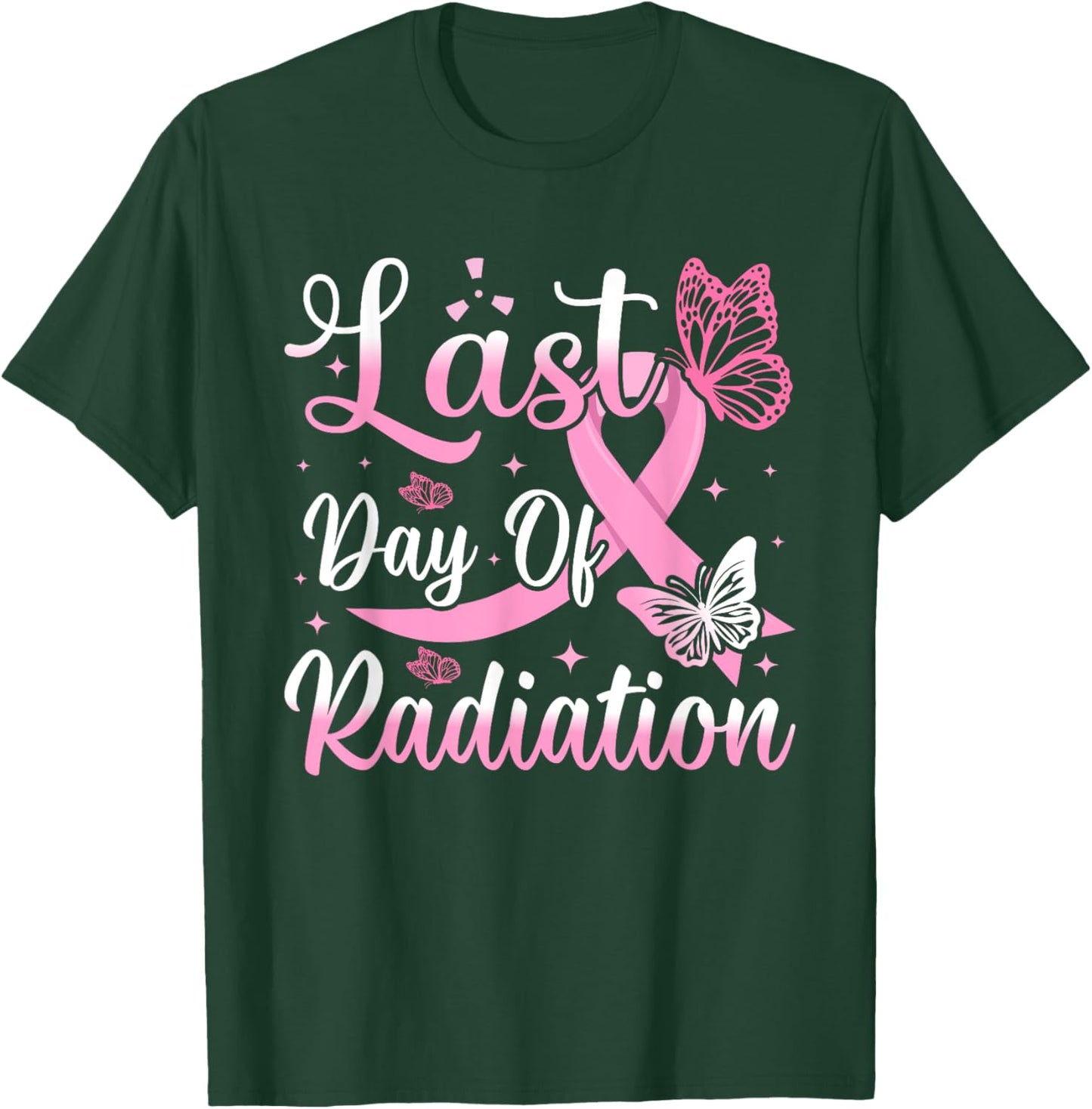 Last Day Of Radiation Chemotherapy Cancer Survivor Awareness T-Shirt - T-Shirt | Forest