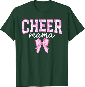 Cheer Mom Of A Cheerleader Mama Coquette Cheerleading Mom T-Shirt - T-Shirt | Forest