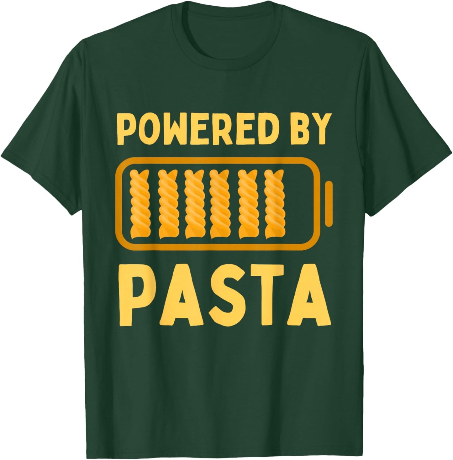 Powered by Pasta Lover Funny I Love Pasta Spaghetti Noodles T-Shirt - T-Shirt | Forest