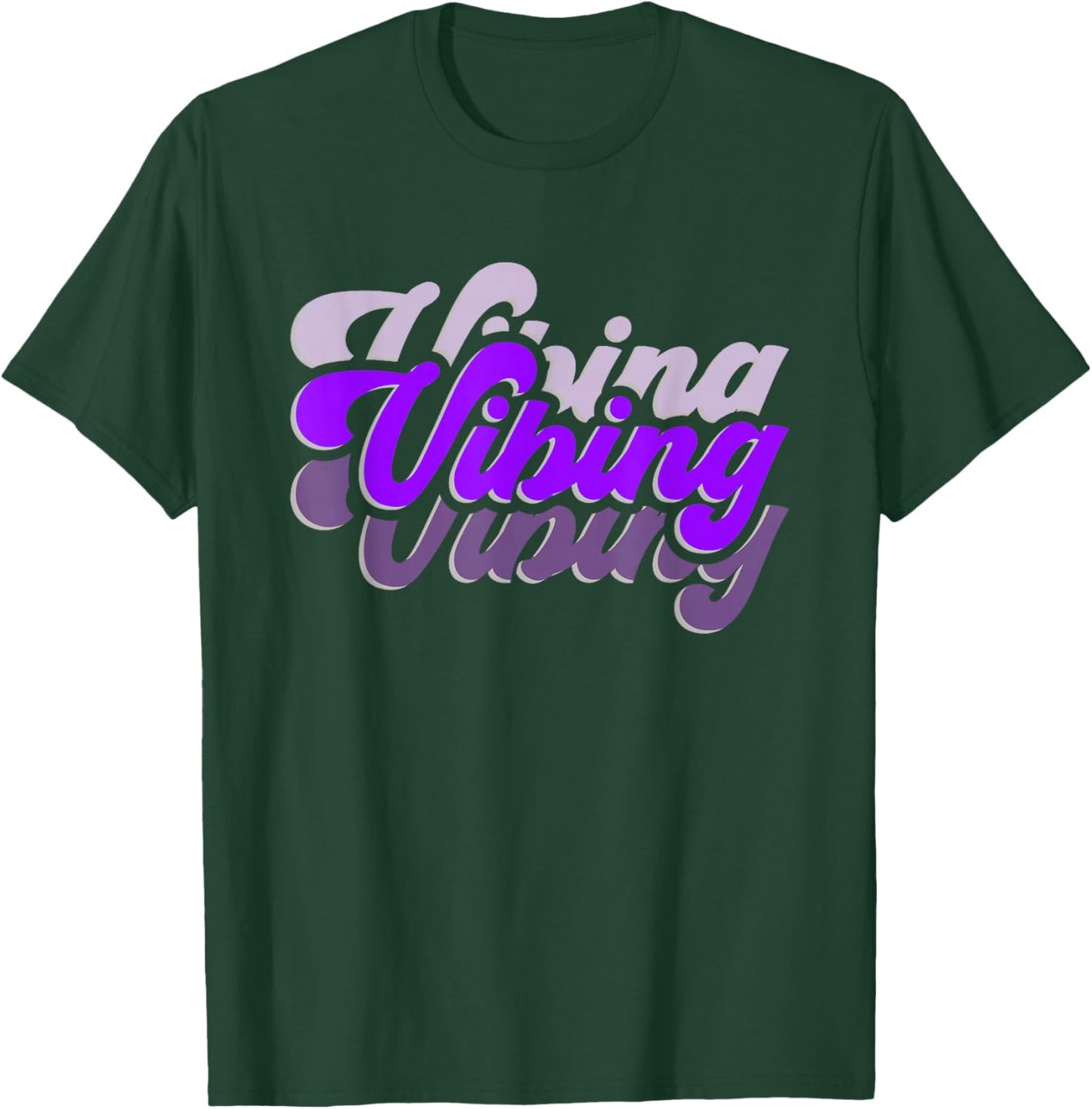 Purple Vibing Purple Vibes Color Graphic T-Shirt - T-Shirt | Forest