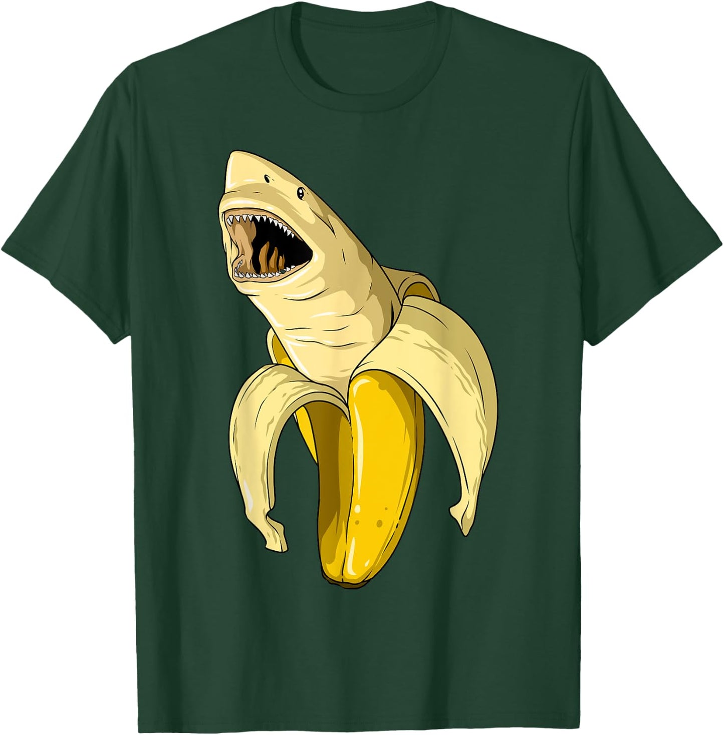 Banana Shark Banana Themed Party Shark Themed Party T-Shirt - T-Shirt | Forest