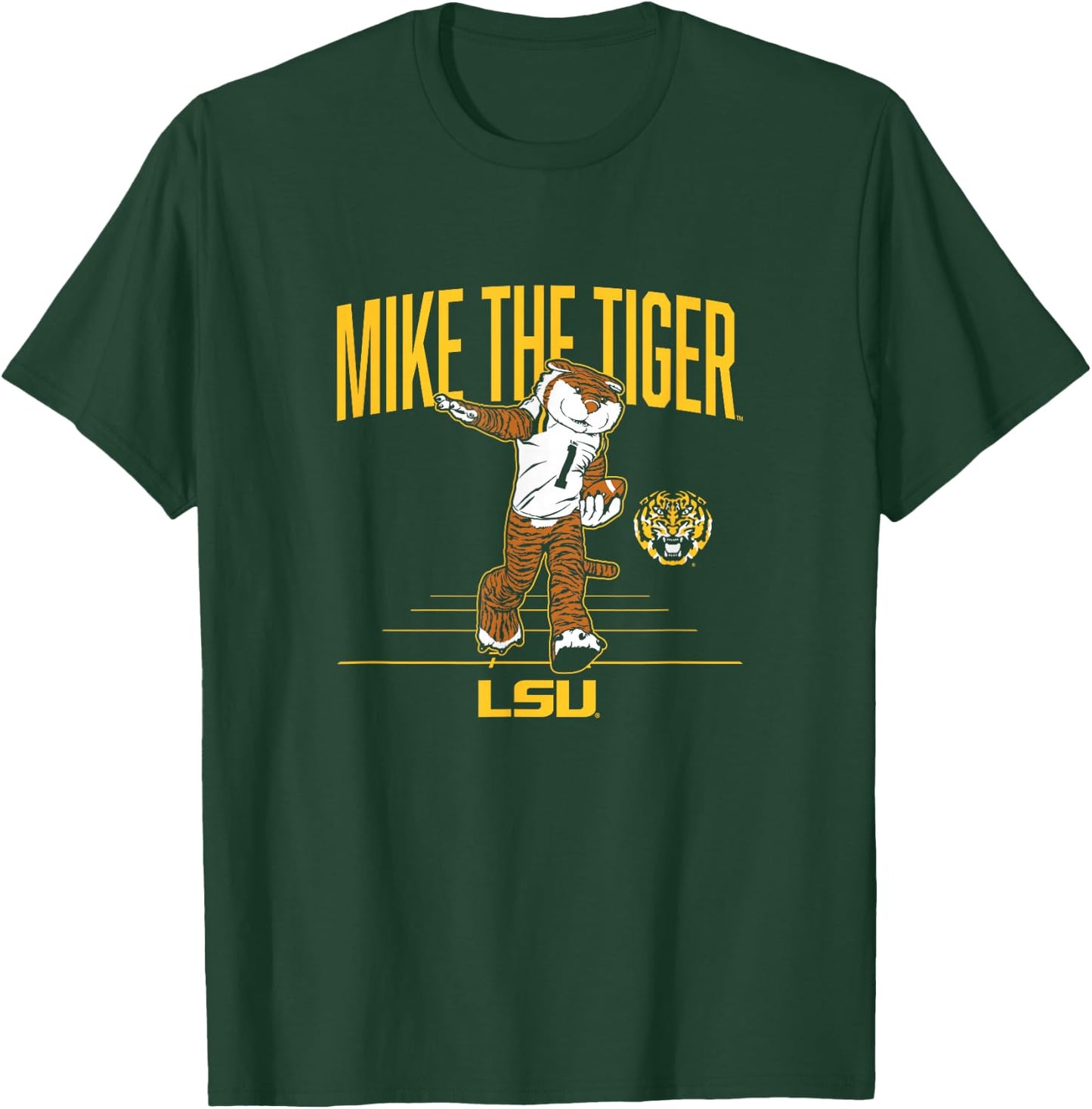LSU Tigers Football: Mike the Tiger Mascot T-Shirt - T-Shirt | Forest