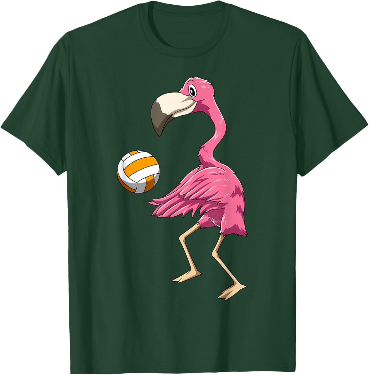Flamingo Volleyball Flamingo Playing Volleyball Flamingo T-Shirt - T-Shirt | Forest