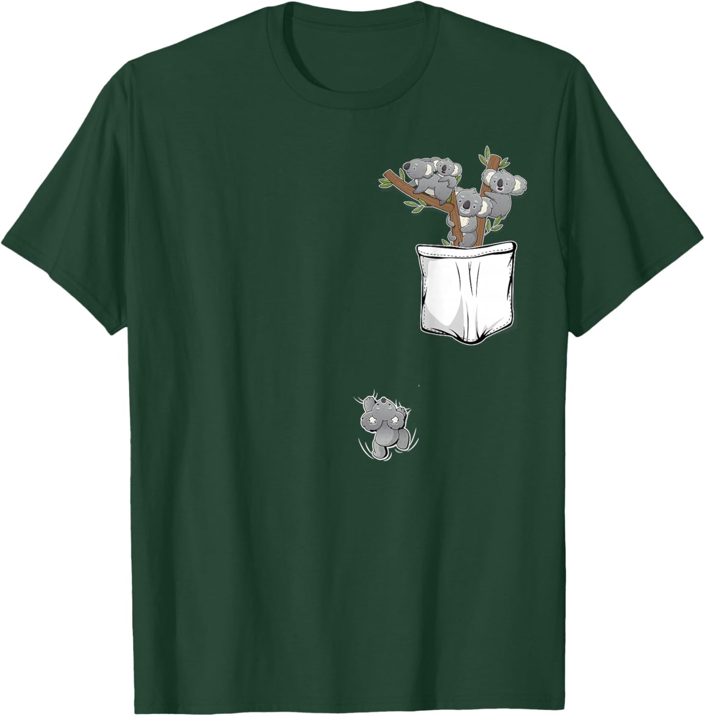 Koala Bear Stuff | Cute Koala Pocket Stuff for Kids Koala T-Shirt - T-Shirt | Forest