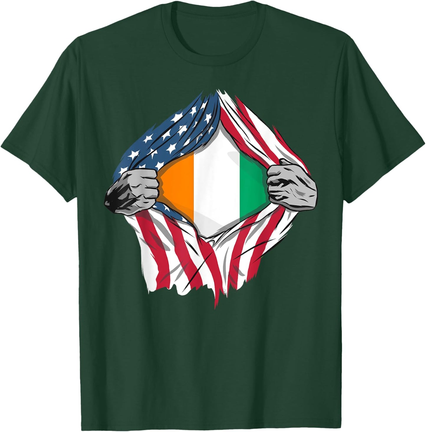 Cote D'Ivoire American Blood Inside Me - Country Flags T-Shirt - T-Shirt | Forest