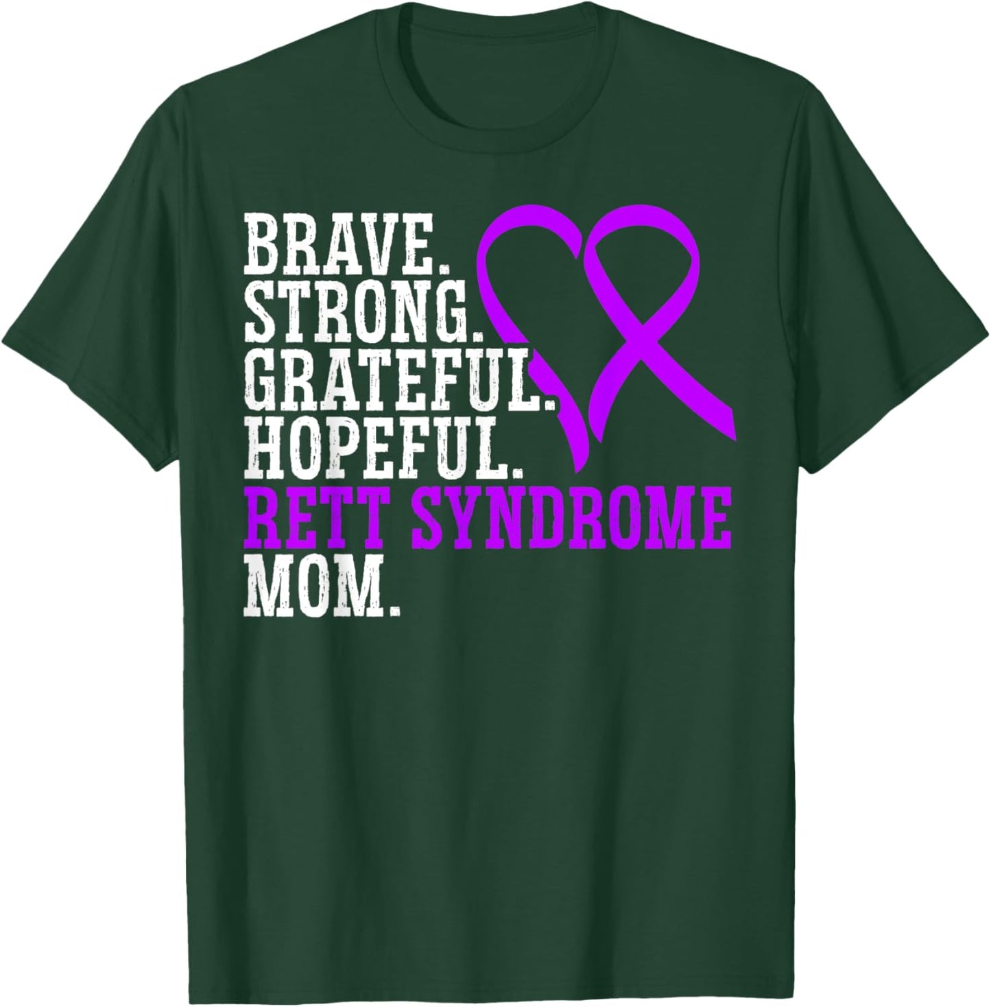 Rett Syndrome Mom I Wear Purple Rett Syndrome Awareness T-Shirt - T-Shirt | Forest