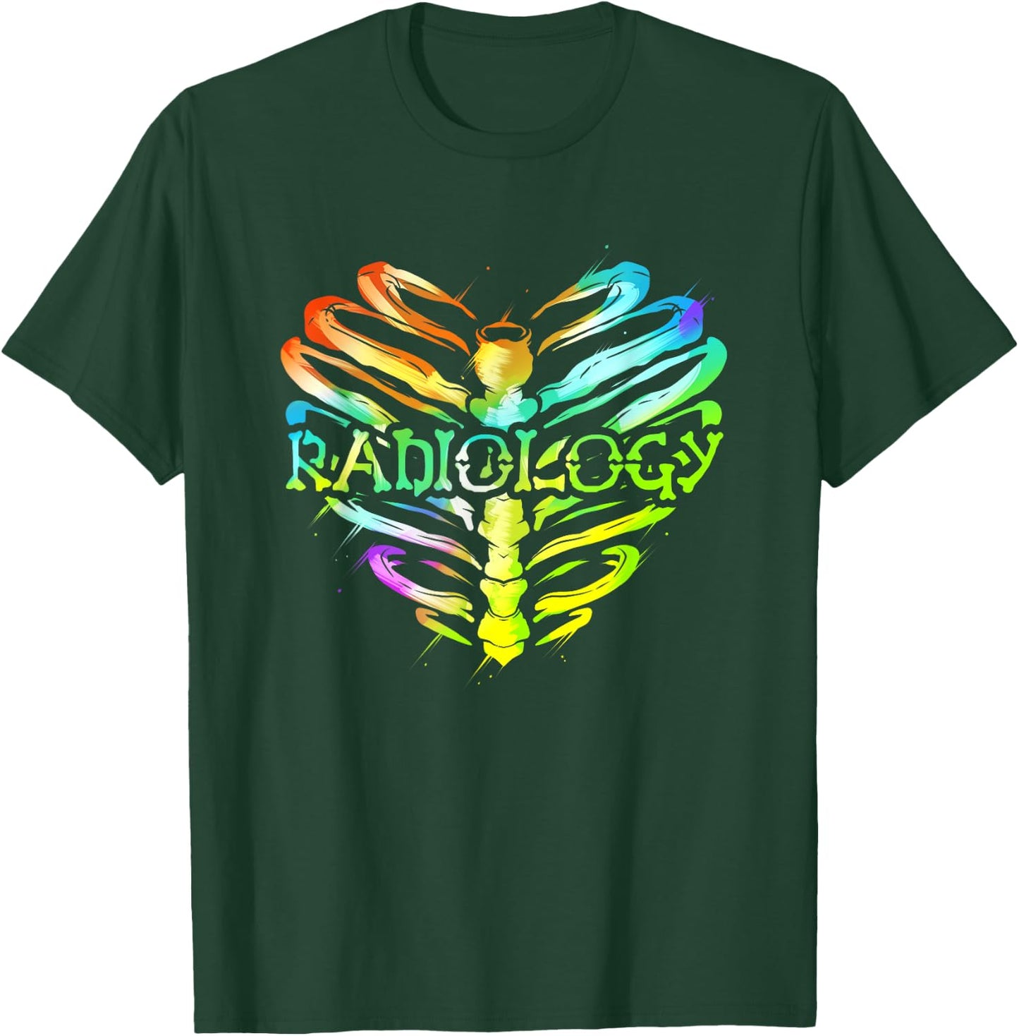 Radiology Heart Ribcage - Radiology Technician Gift T-Shirt - T-Shirt | Forest