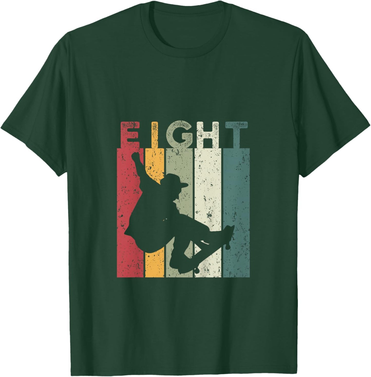 8 Years Old Skater Vintage Skateboard Skateboarder T-Shirt - T-Shirt | Forest