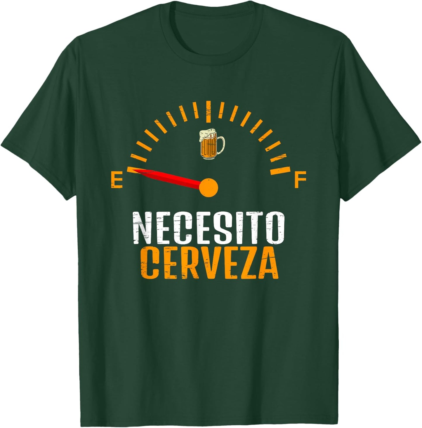 Necesito Cerveza Odometer Alcohol Drinking Beer Drunkard Pub T-Shirt - T-Shirt | Forest
