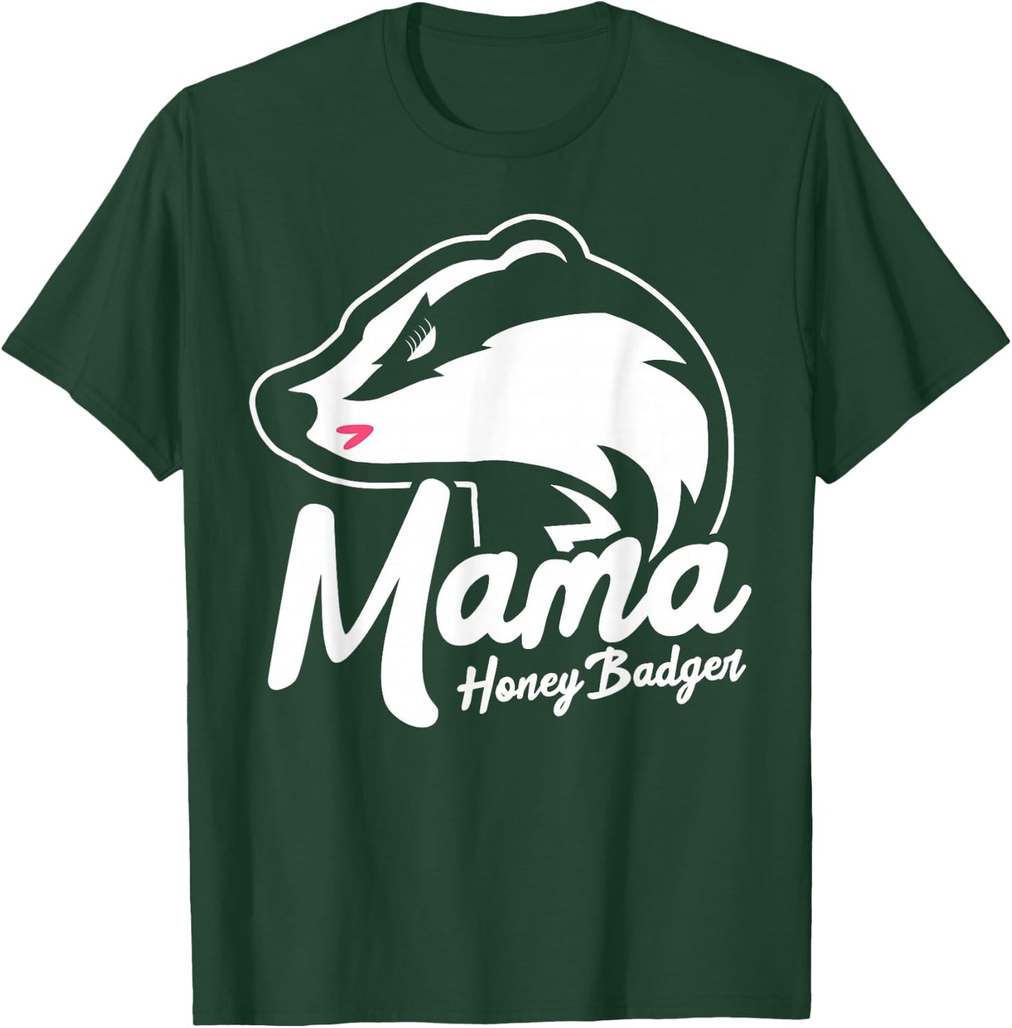 Mama Honey Badger Animal Pregnancy Announcement Mom Gift T-Shirt - T-Shirt | Forest