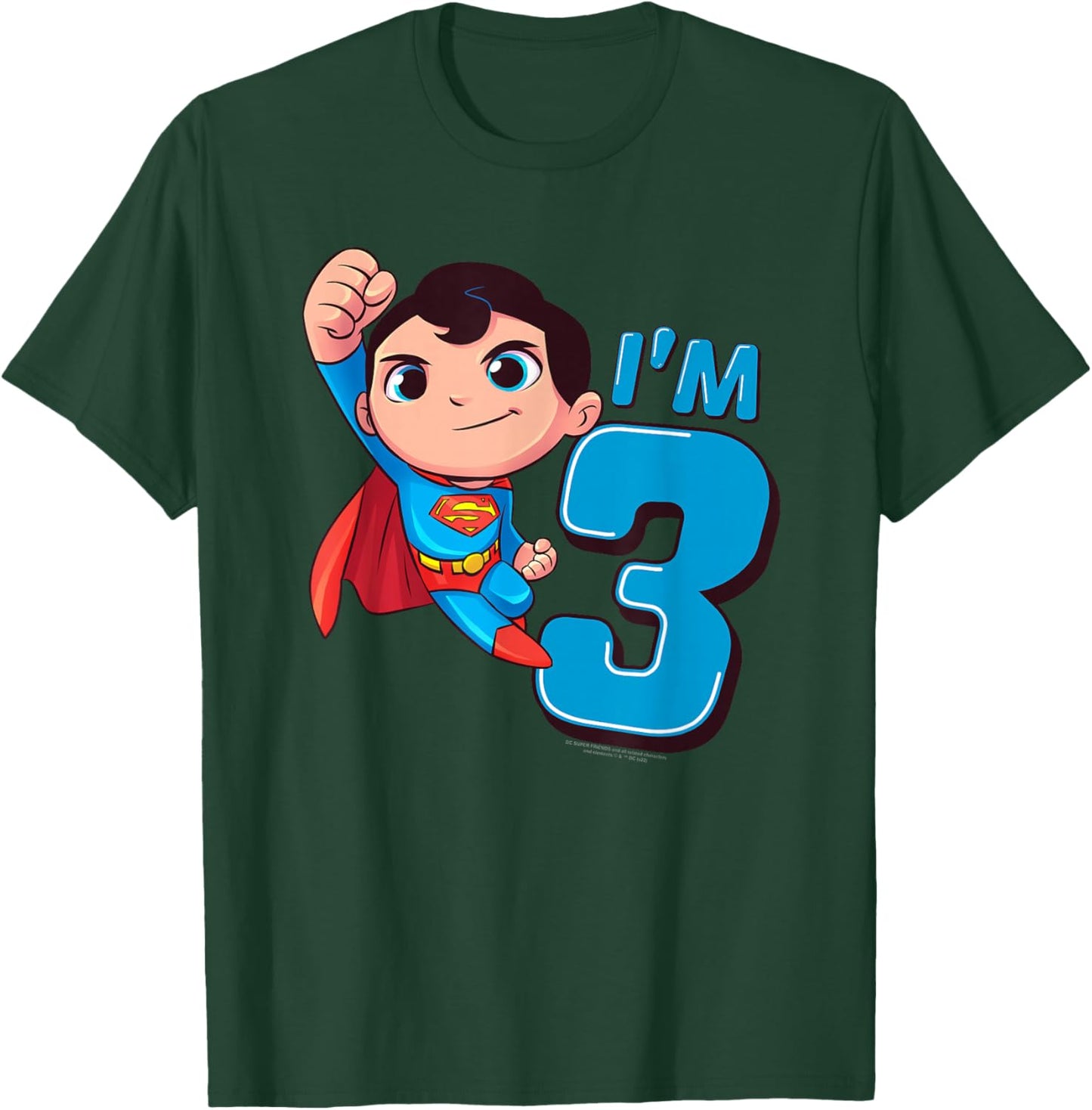 Superman 3rd Birthday Cute I'm 3 T-Shirt - T-Shirt | Forest