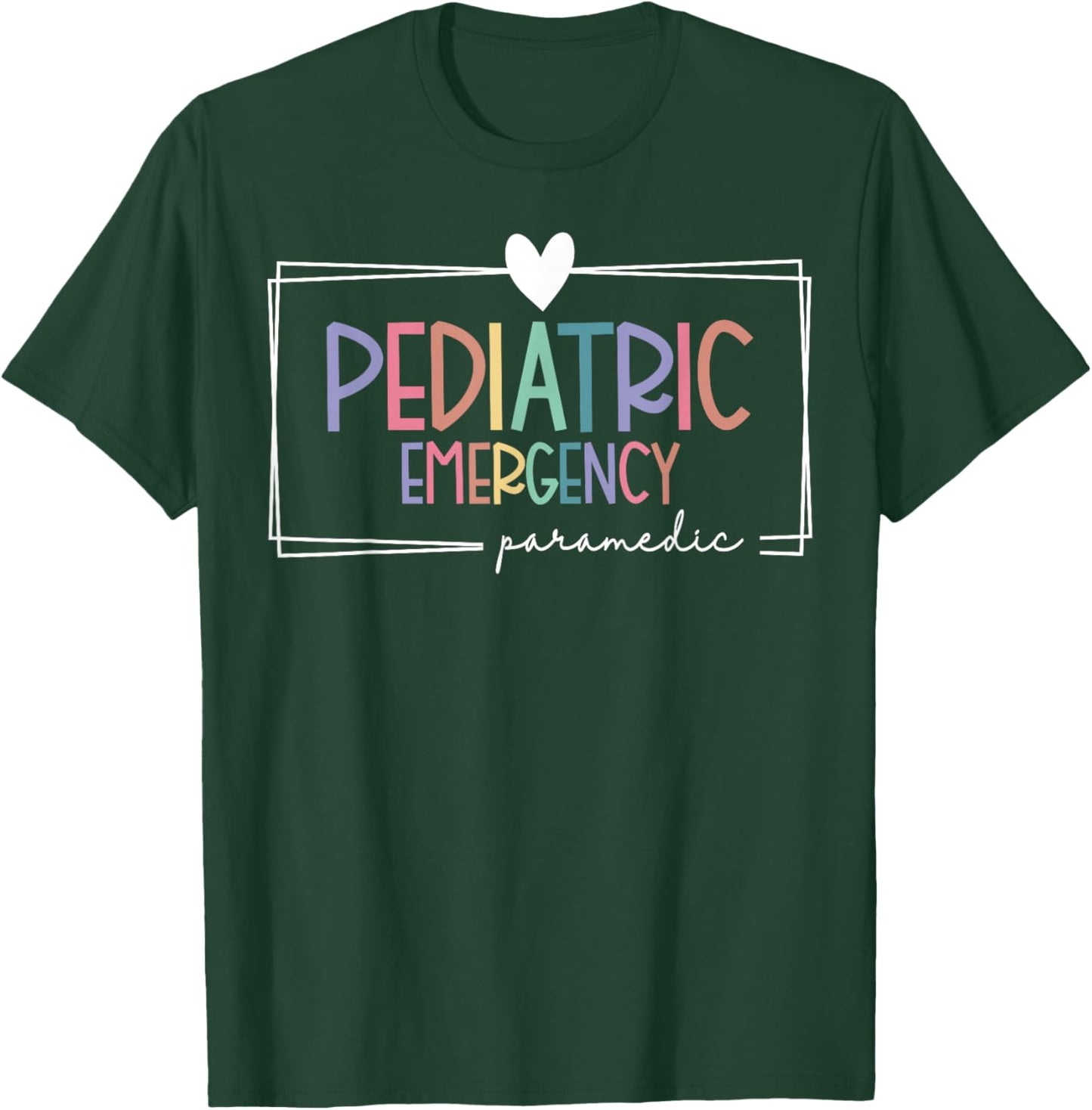 Retro Pediatric Emergency Paramedic PEDS ER Nurse T-Shirt - T-Shirt | Forest