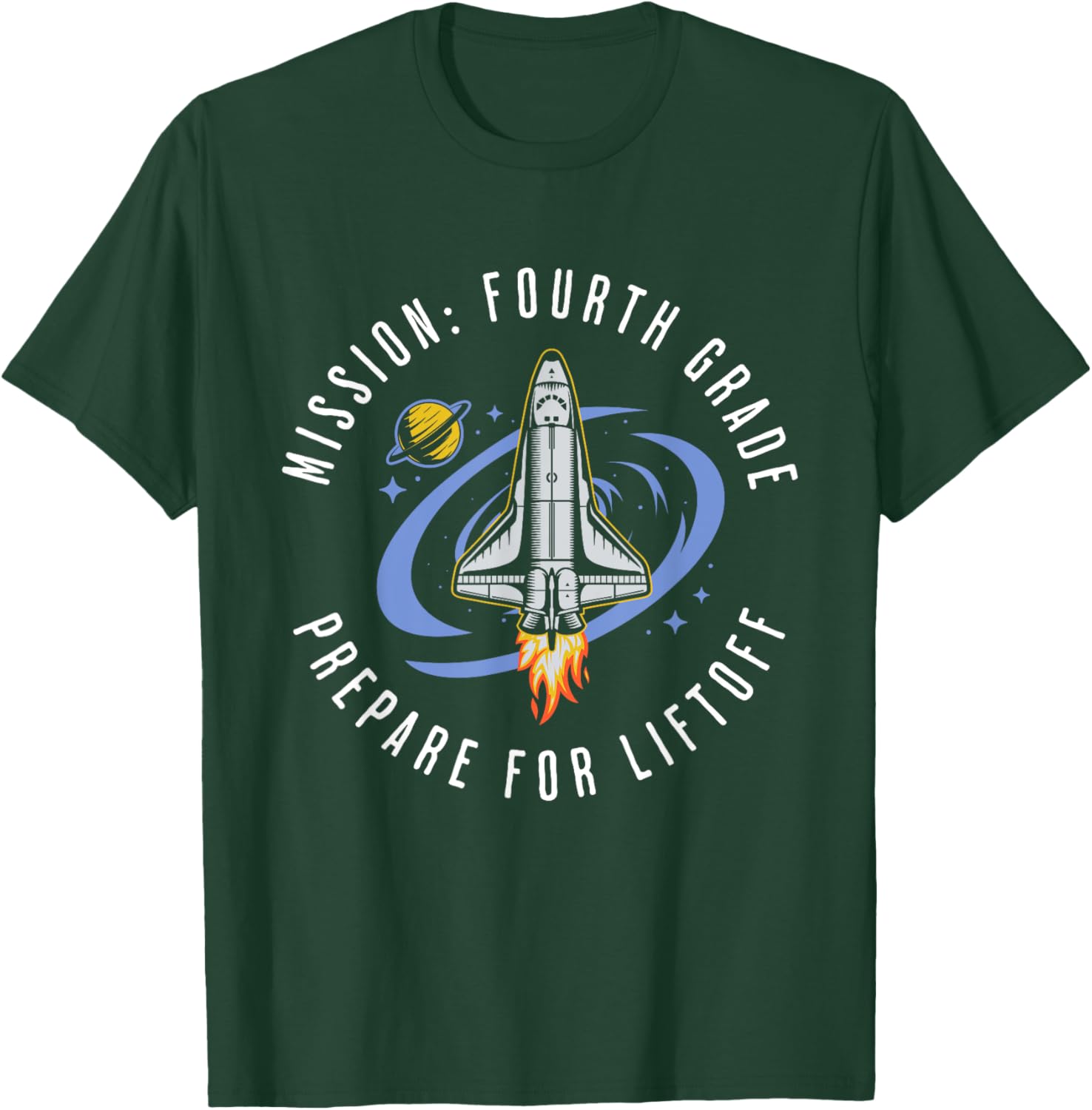 Mission Fourth Grade Space Rocket Back To School VI T-Shirt - T-Shirt | Forest