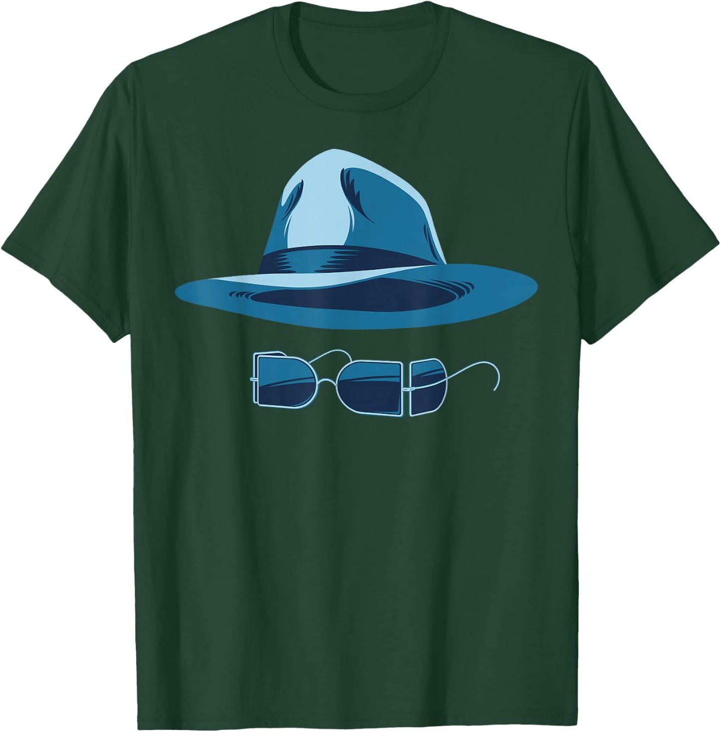 Universal Monsters The Invisible Man Hat And Glasses T-Shirt - T-Shirt | Forest