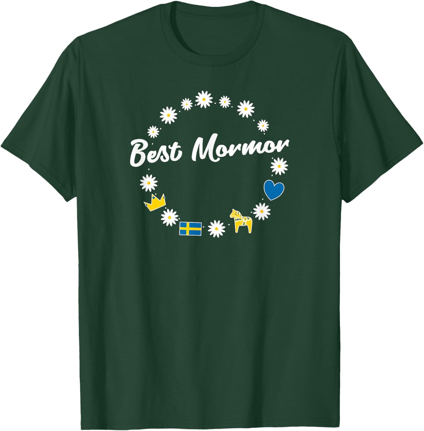 Best Mormor Grandma Swedish Granny Sweden Shirt T-Shirt - T-Shirt | Forest
