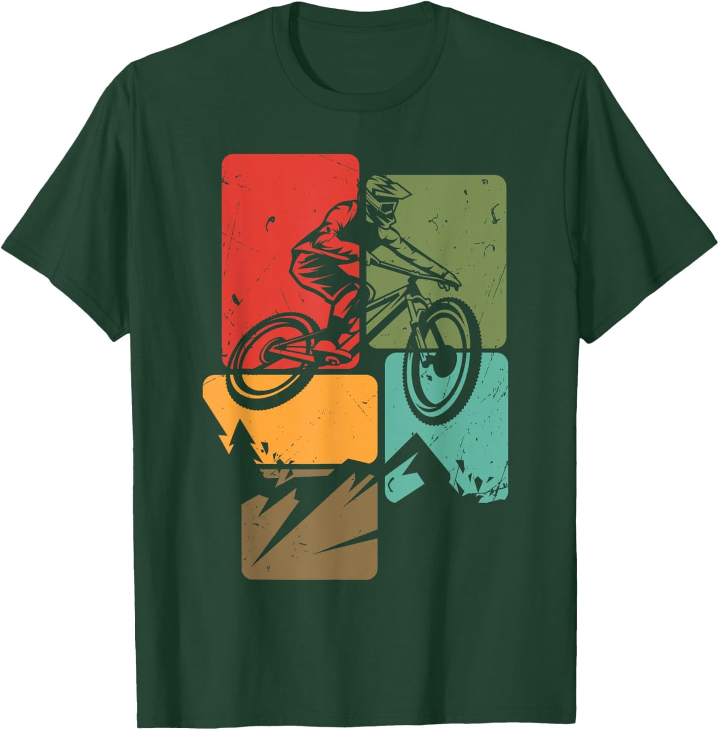 MTB for Mountain Biker | Retro Mountain Bike T-Shirt - T-Shirt | Forest