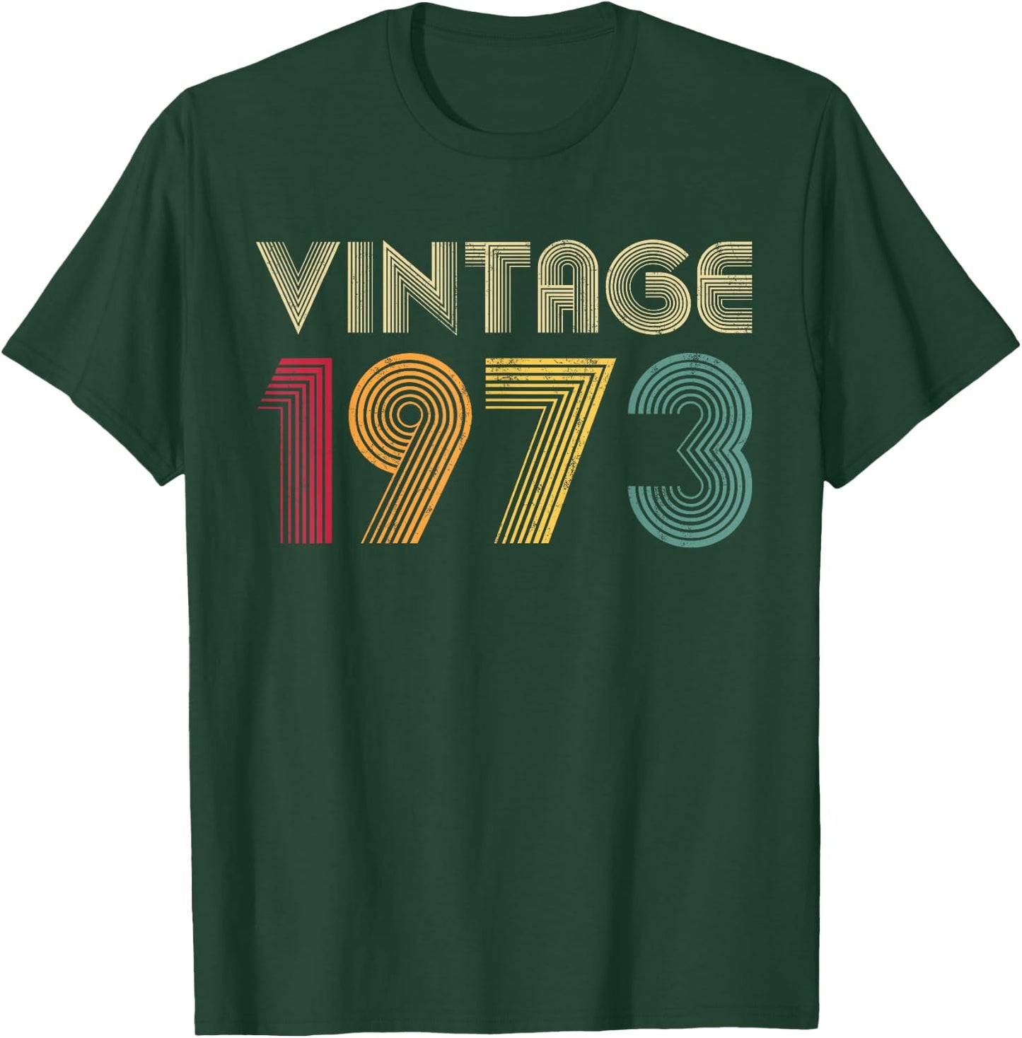 Vintage 1973 50 Years Old Retro 50th Birthday T-Shirt - T-Shirt | Forest
