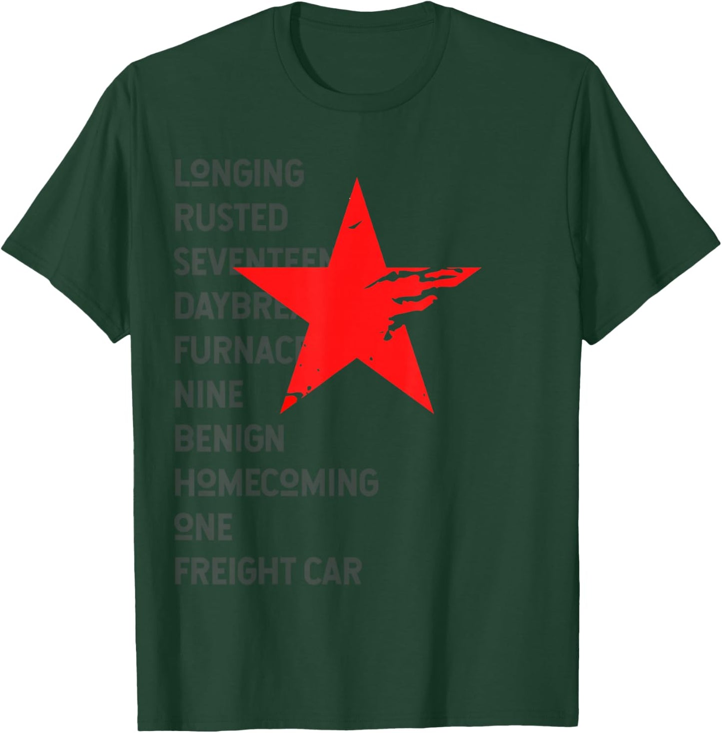 Red Soldier Trigger Words Winter Star Hero T-Shirt - T-Shirt | Forest