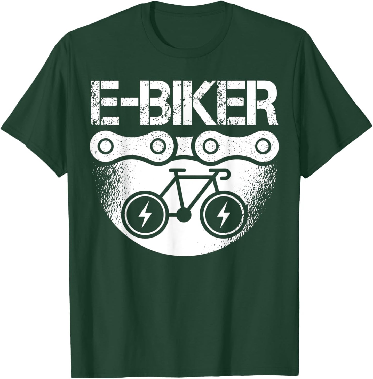 Electric Bicycle E-Biker Cyclist Biker Motorycle Cycling T-Shirt - T-Shirt | Forest