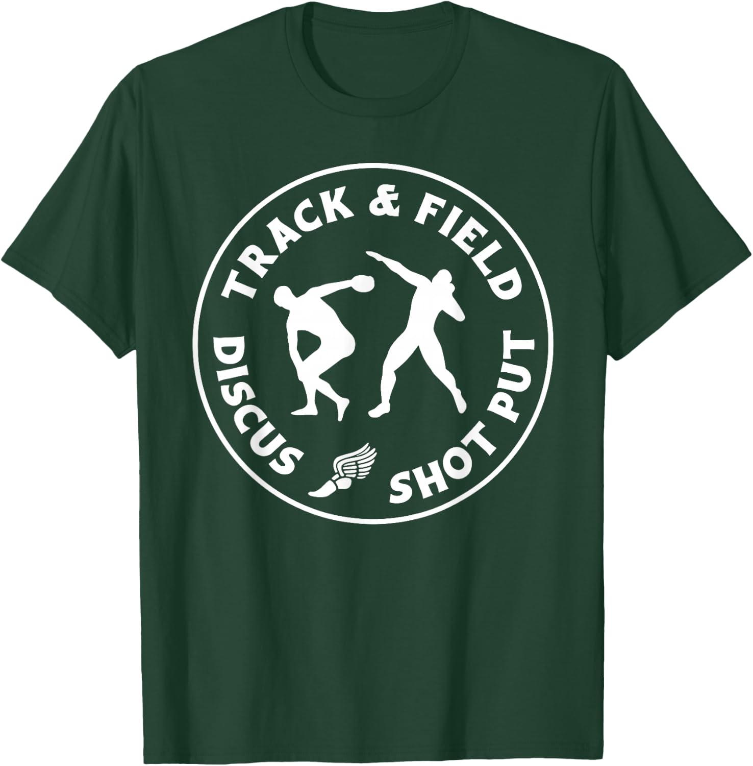 Track & Field, Shot Put, and Discus Funny design T-Shirt - T-Shirt | Forest