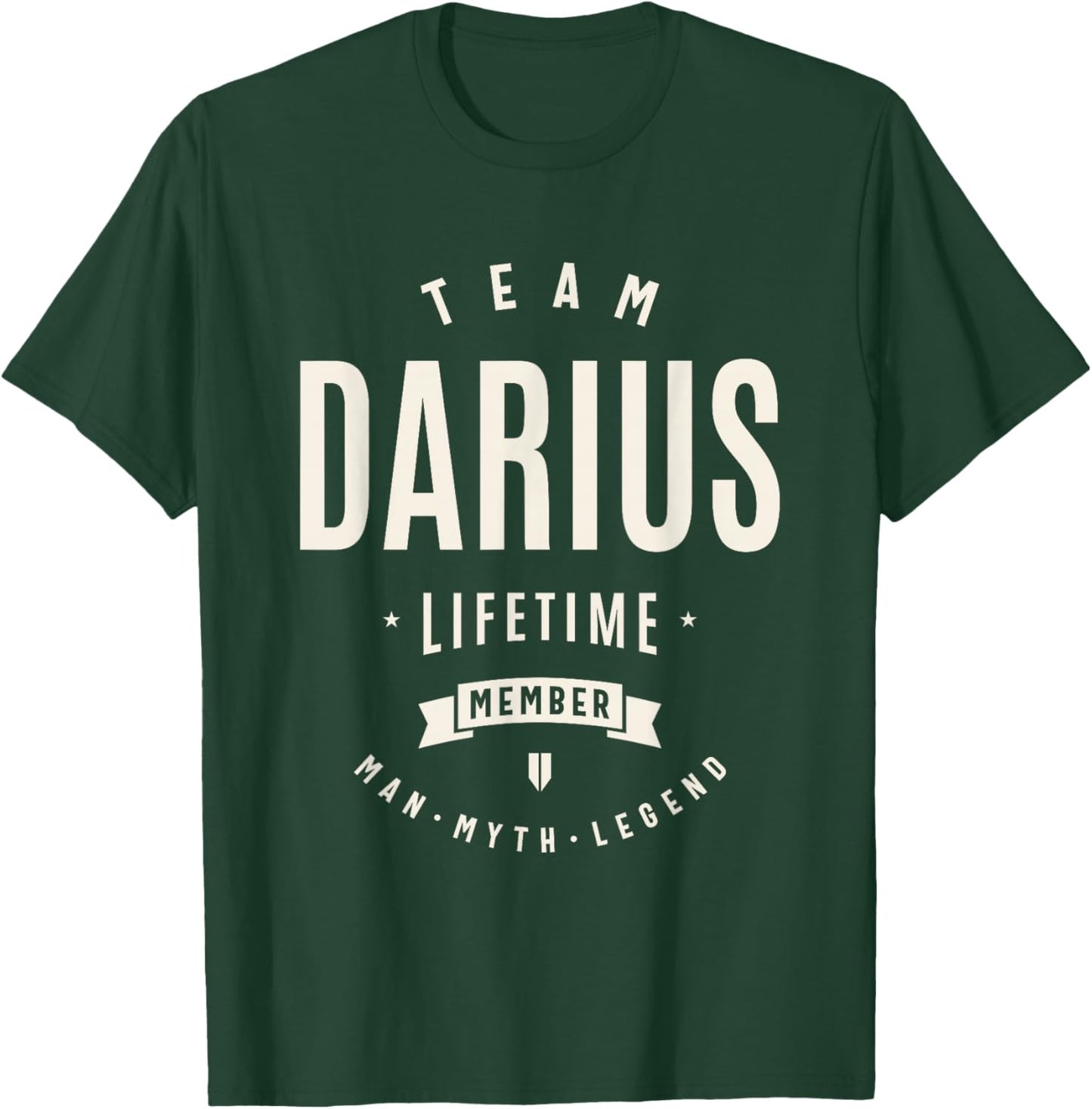 Team Darius Lifetime Member Funny Name Darius T-Shirt - T-Shirt | Forest